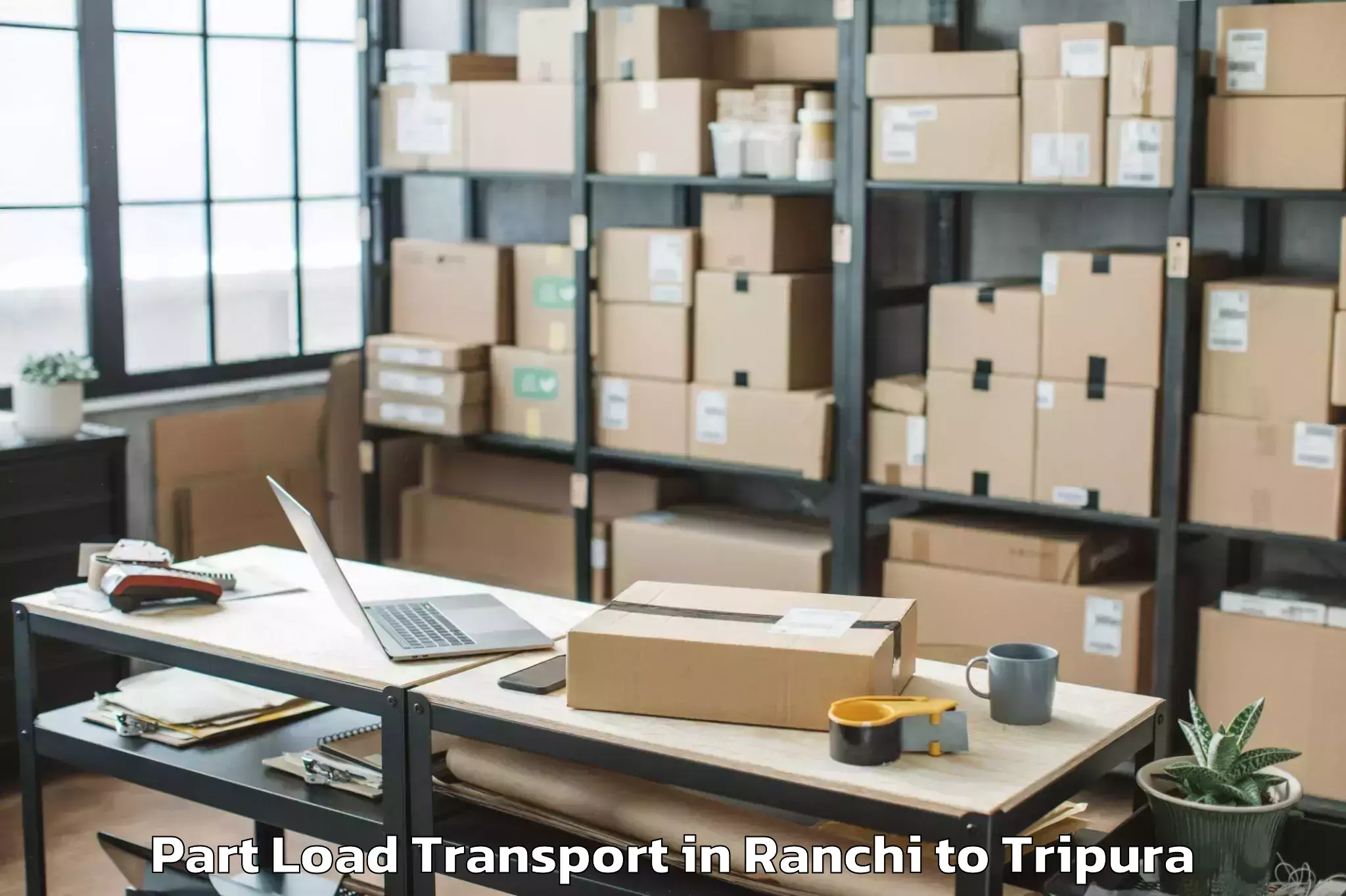 Leading Ranchi to Kamalpur Airport Ixq Part Load Transport Provider